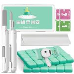 Joremx Cleaning Putty for AirPods & Earphone (Specifically for Hard-To-Reach Corners) 3-in-1 Set includes Multi-Purpose Cleaning Pen & Cleaning Cloth, Also For Port,Earbuds,iPhone,iPad, Laptops(Green)