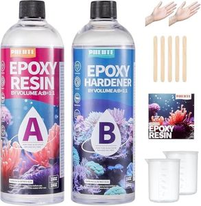 32OZ (0.95L) Epoxy Crystal Clear Epoxy, No Yellowing No Bubble Self Leveling Coating Casting Resin for Table Tops, Art Crafts, Jewelry, Molds, DIY Projects 1:1 Ratio(16OZ x 2)