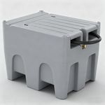 GarveeTech 116 Gallon Diesel Transfer Tank with 12v Electric Pump & Auto Stop Nozzle, 12 Volt Portable Gasoline Tank for Trucks, Tractors, Generators, Farm & Construction Fuel Storage - Grey