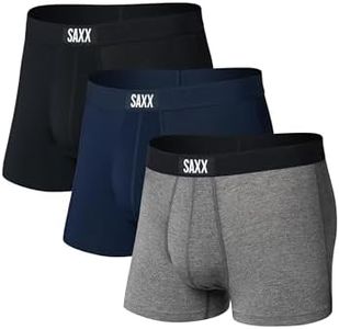 SAXX Underwear Co. Men's Ultra Super Soft Trunk Fly 3-Pack, Classic Ultra 18, Large
