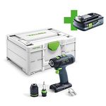 Festool Cordless Drill T 18+3-Basic-4,0