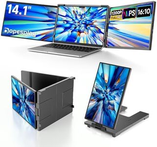 Dopesplay Laptop Screen Extender, 14" FHD 1200P IPS Triple Portable Monitor for Laptop, Screen Extender Monitors for 14"-17.3" Carry a USB Flash Drive,Plug & Play Compatible with Wins, Mac, Android