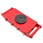 MDEOOSKY 12T Heavy Duty Machine Dolly Machinery Skate Dolly 26400 lbs Machinery Moving Skate 360° Rotation Cap with 8 PU Rollers for Heavy Duty Industrial Moving Equipment (Red, 12T)