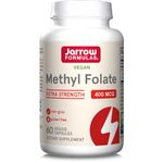 Jarrow Formulas Methyl Folate (5-MTHF), 400mcg, Folic Acid, 60 Vegan Capsules, Lab Tested, Gluten Free, Vegetarian, Soy Free, Non-GMO