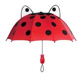 Kidorable Red Ladybug Adult Umbrella w/Fun Ladybug Handle, Pop-Out Eyes, Polka Dots