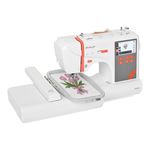 PooLin EOC03 Computerized Embroidery Machine, 4.3" LCD Screen, 130 Built-in Designs, 8 Fonts, Home Embroidery Machine with 4" x 4" & 4" x 9.2" Hoops