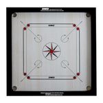 Synco Chakri Carrom Board 32 inch | Pro Trainer Board for Amateurs | 4mm Surface Thickness | Premium Vachellia Wood | Includes Coins, Strikers and Boric Powder