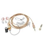 JUYODE Universal IFB Earpiece 3.5mm Anchor Broadcaster in Ear Monitor On Camera On Stage Professional Earset for iPhone Android Clear-Com Comrex Telex Lecstronics w/ 1/4'' Connector - Beige
