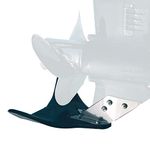 Hydro-Shield R-35 Hydrofoil Boat Stabilizer for 8-100 HP Motors - Skeg-Mounted Thermoplastic Shield with Stainless Steel Mounting Brackets - Standard Size Fin for Boats Under 18 Feet