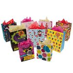 Hallmark Kids Gift Bag and Tissue Pack - 7 Medium Bags and 2 Small Bags in 9 Fun Designs