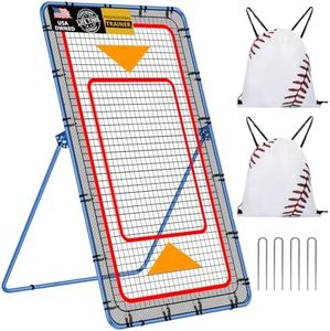YNSZAS 𝑵𝑬𝑾 𝑼𝑷𝑮𝑹𝑨𝑫𝑬 [2+1] Pitch Back Rebounder Net, 6 x 3.65 FT, Adjustable Bounce Back Return Board Net for Volleyball, Baseball, Softball, Lacrosse, Tennis, Throwing Partner, Trainer Gitfs