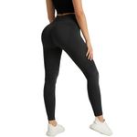 viiotu 3D Butt Lifting Leggings for Women, High Waist Seamless Bum Lift Leggings, Tummy Control Gym Legging for Yoga Workout Running (UK, Alpha, M, Regular, Regular, Black)