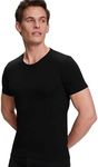 Falke Men's Daily Climate Control Crew Neck Undershirt, Black (Black 3000), XL