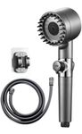PJET Black Handheld Shower Set | Hand Shower For Bathroom With Filter | High Pressure 3 Gear Spray Handheld Bathroom Shower | Bathroom Hand Shower With Convenient Pause Switch | Bathroom Accessories