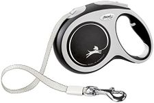 flexi New Comfort Large Retractable Dog Leash Tape 16'/5m, Grey