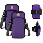 MOVOYEE Phone Holder for Running Armband,2 Pack Cell Phone Crossbody Bags for Women Kids,iPhone 15 14 13 12 11 Pro Max Xs Xr X 8 7 Plus SE Mini Galaxy Ultra S24 Note Key Pouch Workout Sports Arm Band