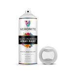 Veronite® Matt White Spray Paint 400 ml | Single Pack | Multi-Purpose | Wood, Metal, Plastic, Primer, Radiator, Furniture, Auto, Fabric | Excellent Coverage & Adhesion | RAL 9010