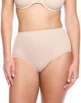 Naomi and Nicole Women's Standard Comfortable Firm Shaping Brief, Nude, X-Large/1X