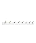 Amazon Basics Wall Mounted Coat Rack, 8 Modern Hooks, White