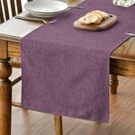 Artoid Mode Purple Table Runner, Seasonal Fall Winter Machine Washable Kitchen Dining Table Decoration for Home Party Decor 40x180 cm