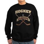 CafePress Hockey Grandpa Sweatshirt (Dark) Classic Crew Neck Sweatshirt Black