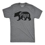 Mens Papa Bear Funny Shirts for Dads Gift Idea Humor Novelty Tees Family T Shirt Mens Funny T Shirts Dad Joke T Shirt for Men Funny Animal T Shirt Novelty Dark Grey 5XL