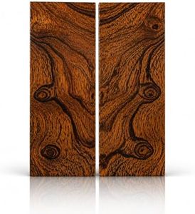 IECAP LLC Bookmatched Ironwood Knife Handle Scales (Premium Burl Ball Pattern) — A++ Grade, 1 Pair — Knife Handles Materials — Natural Wood Scales for DIY Crafts – Size 5 1/8 x 1 3/4 x 1/2 in