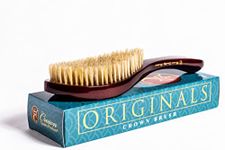 NEW CQP PREMIUM 360 Wave Brush - Royal Burgundy - MEDIUM SOFT - Extra Lux Boar Bristles, Wooden Body, Gold Engraved Logo, Piano Lacquer High Gloss Finish Hairbrush by Crown Quality Products