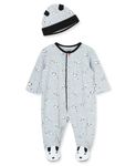 Little Me Baby Boys' Lbq06424n Footie, Grey Heather Multi, Preemie