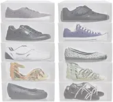 Greenco Clear Foldable Shoe Storage