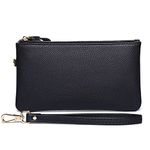 Women's Wristlet Clutch Slim Leather Wallet RFID Blocking Handbag