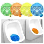 4 Pack Urinal Screen Deodorizer, Urinal Cake Anti-Splash&Odor Freshener, Ideal for Bathrooms, Restrooms, Office, Restaurants, Schools (4 Colors)