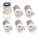 E-Simpo 6pcs BA15D to MR16/G4 Light Socket Adapter BA15D to Gu5.3 G4 Lamp Base Adapter CE ROHS (BA15D to MR16 Adapter)