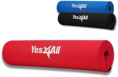 Yes4All Barbell Foam Nylon Bar Pad/PVC Bar Pad - 16 Inch Barbell Pad for Squats, Lunges & Hip Thrust (Bar Pad - Nylon - Red), Model Number: NW1L1