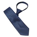 LEONARDI Men’s Formal Zipper tie | Handmade | Microfiber | Standard Size | Premium fabric | Superior Zip | Packaging - Folder | Colour - Navy blue |