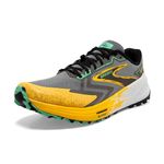 Brooks Men's Catamount 3 Trail Running Shoe, Lemon Chrome/Sedona Sage, 10
