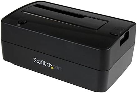 StarTech.com Single Bay USB 3.1 / eSATA to SATA Hard Drive Docking Station, USB 3.1 (10 Gbps) Hard Drive Dock, External 2.5/3.5" SATA III HDD/SSD Top-Loading Hard Drive Bay (SDOCKU313E),Black