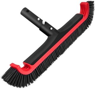 UrchinDJ Pool Brush, 17.5 '' Pool Brushes for Cleaning Pool Walls & Floors, Aluminum Handle Swimming Pool Brush Head for Inground Pools & Above Ground Pools, Heavy Duty Pool Scrubber Brush