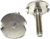 (10) 1/4-20x1-1/4 Stainless Steel Fanged Elevator Bolt Square Neck (1" Diameter Head) 18-8