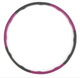 HolaHatha 900G 6 Piece Detachable Weighted Foam Padded Fitness Hula Hoop for Home Workouts, Cardio Exercise, Core Muscle Toning, and Adult Weight Loss