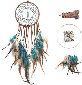 FANDOL DIY Dream Catcher Kit - Making Dream Catcher Supplies Craft Kit for Kids Bedroom Wall Deco Wedding Party Birthday Handmade Gifts for Kids (Turquoise)