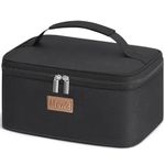 Lifewit Insulated Lunch Bag for Men Women, Thermal Lunch Box Adults, Small Cool Bag Lunch Pail, Waterproof Reusable Cooler with Soft Handle for Work Picnic, Black 6L