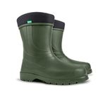 Agritrade AK LAURA Ladies Thermal Rain Boots Lightweight EVA -30C Durable Wellies Wellingtons Non-slip Sole Removable Insulation (6 UK, Green, 6)