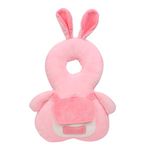 bloomberries Baby Head Protector Cushion Backpack for Crawling-Baby Head Protection Pillow with Chest Strap Adjustuble for 3-36 Month Babies- Rabbit (Pink)