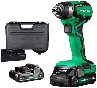 Metabo HPT 18V MultiVolt™ Cordless Sub-Compact Impact Driver Kit | 1/4-Inch Hex Chuck | Includes 2-18V, 2.0 Ah Batteries with Fuel Gauge | 1240 in-lbs of Torque | Lifetime Tool Warranty | WH18DDXS