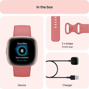 Fitbit Versa 4 Smartwatch – Pink Sand Fitness Tracker