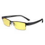 KLIM Optics Blue Light Blocking Glasses - NEW 2024 - Reduce Eye Strain and Fatigue - Gaming Glasses for PC Mobile TV - Blocks 92% Blue Light - Computer Glasses with UV Protection