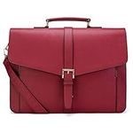 Estarer Womens Laptop Satchel Bag 15.6" Large PU Leather Briefcase Shoulder Bag for Work Office Mother's Day Gifts For Mum