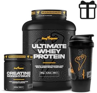 Pack BigMan Ultimate Whey Proteína 2kg + Creatina 300Gr + Shaker PRO (Chocolate) | Fuerza, Resistencia | Masa Muscular | Tonificación Muscular | Recuperación Deportiva