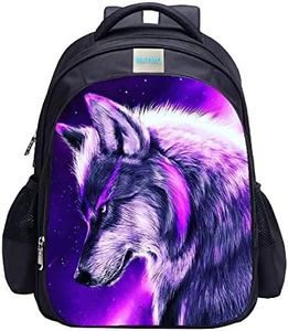 MATMO Zaino dinosauro zaino dinosauro per ragazzi scuola zaino bambini Bookbag, Wolf Zaino 22-7, Taglia Unica
